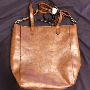Faux Leather Tote